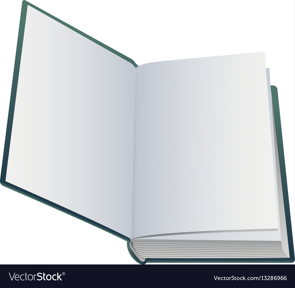 First Blank Page Of Open Book Royalty Free Vector Image