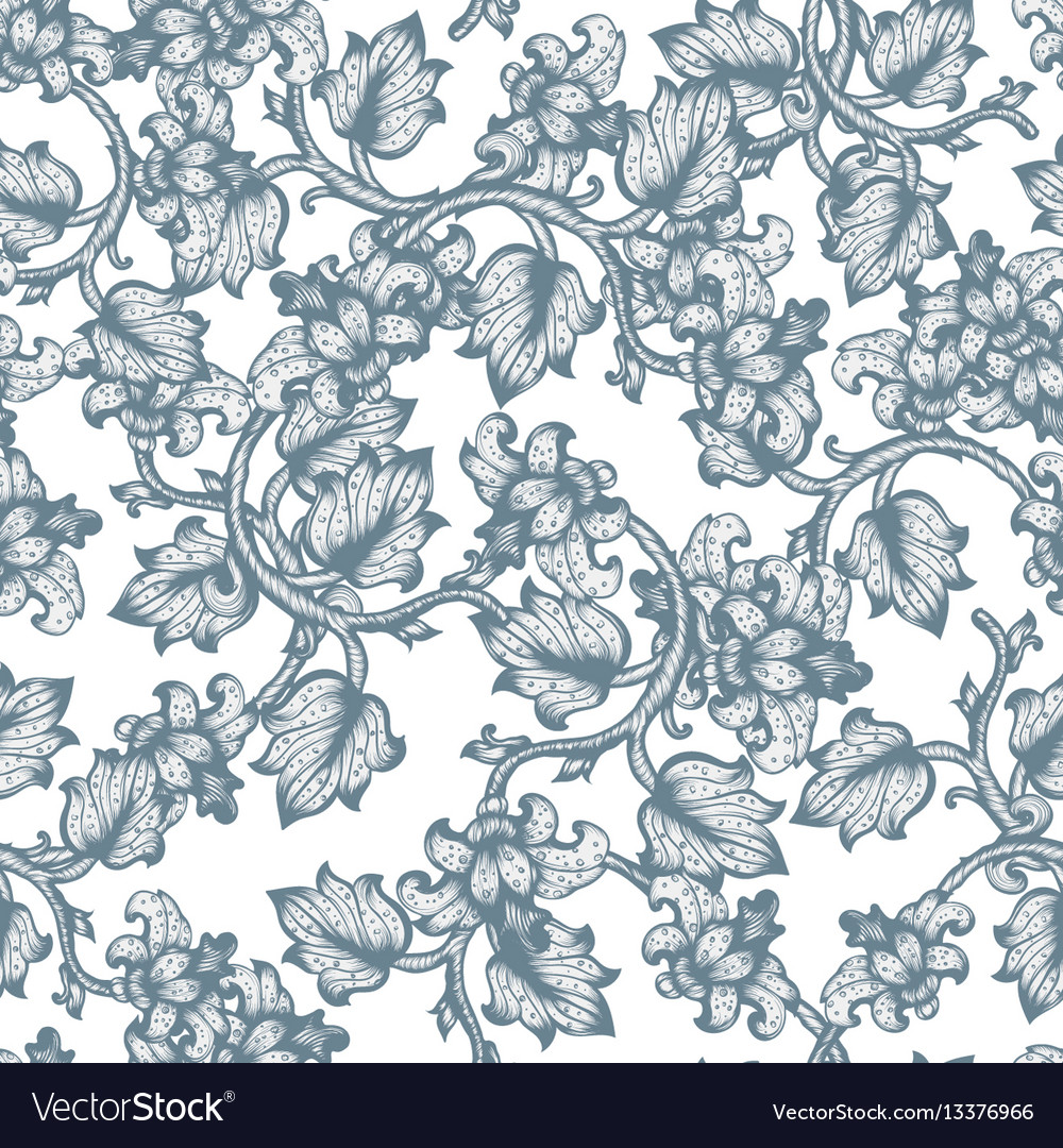 Floral Seamless Pattern - Botanical Art