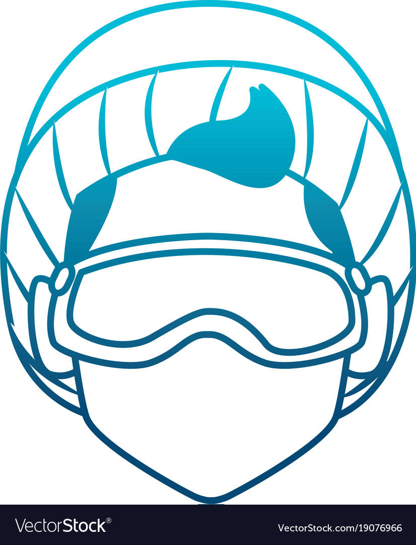 Man with winter googles face
