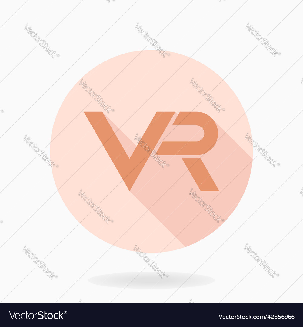 Modern vr logo in the circle