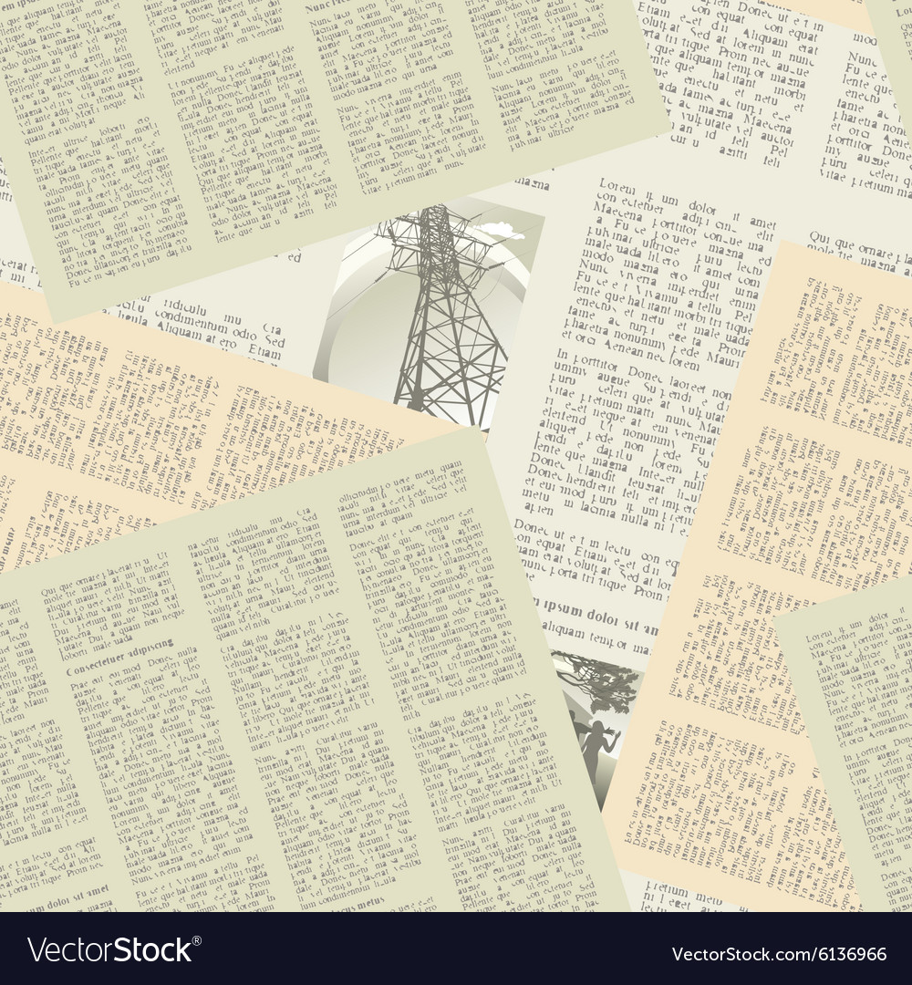 Newspaper Pattern Seamless Royalty Free Vector Image