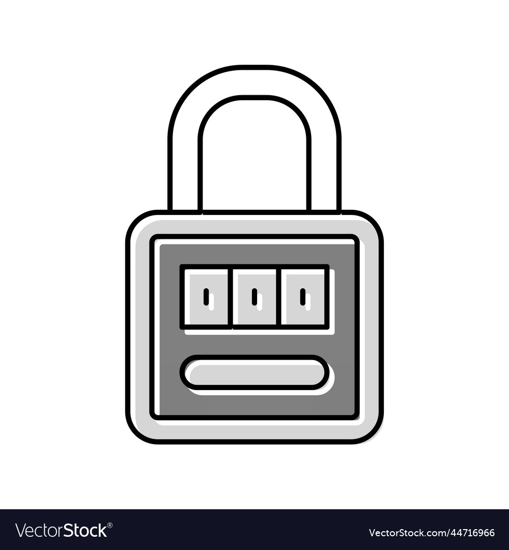 Padlock safe color icon