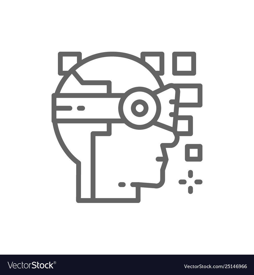 Robot artificial intelligence 360 degree view vector image Robot artificial intelligence 360 degree view