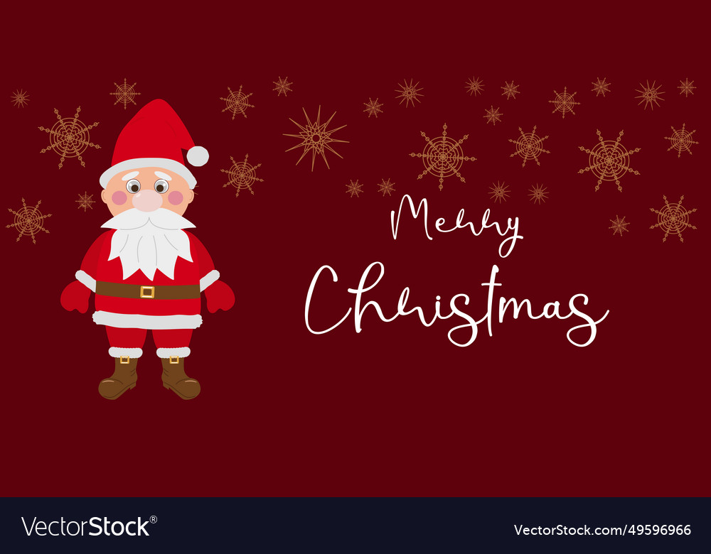 Santa claus template a festive banner flyer Vector Image