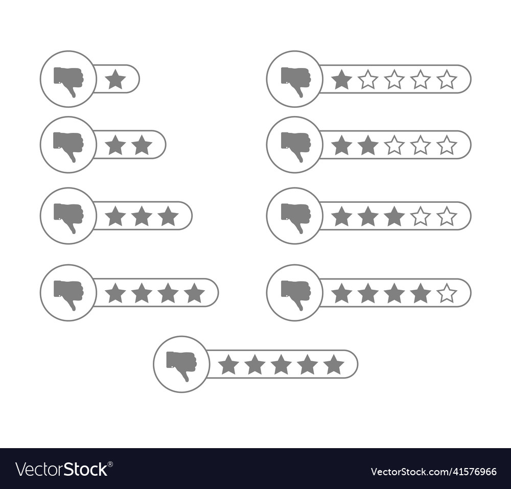 Set of icons negative reaction