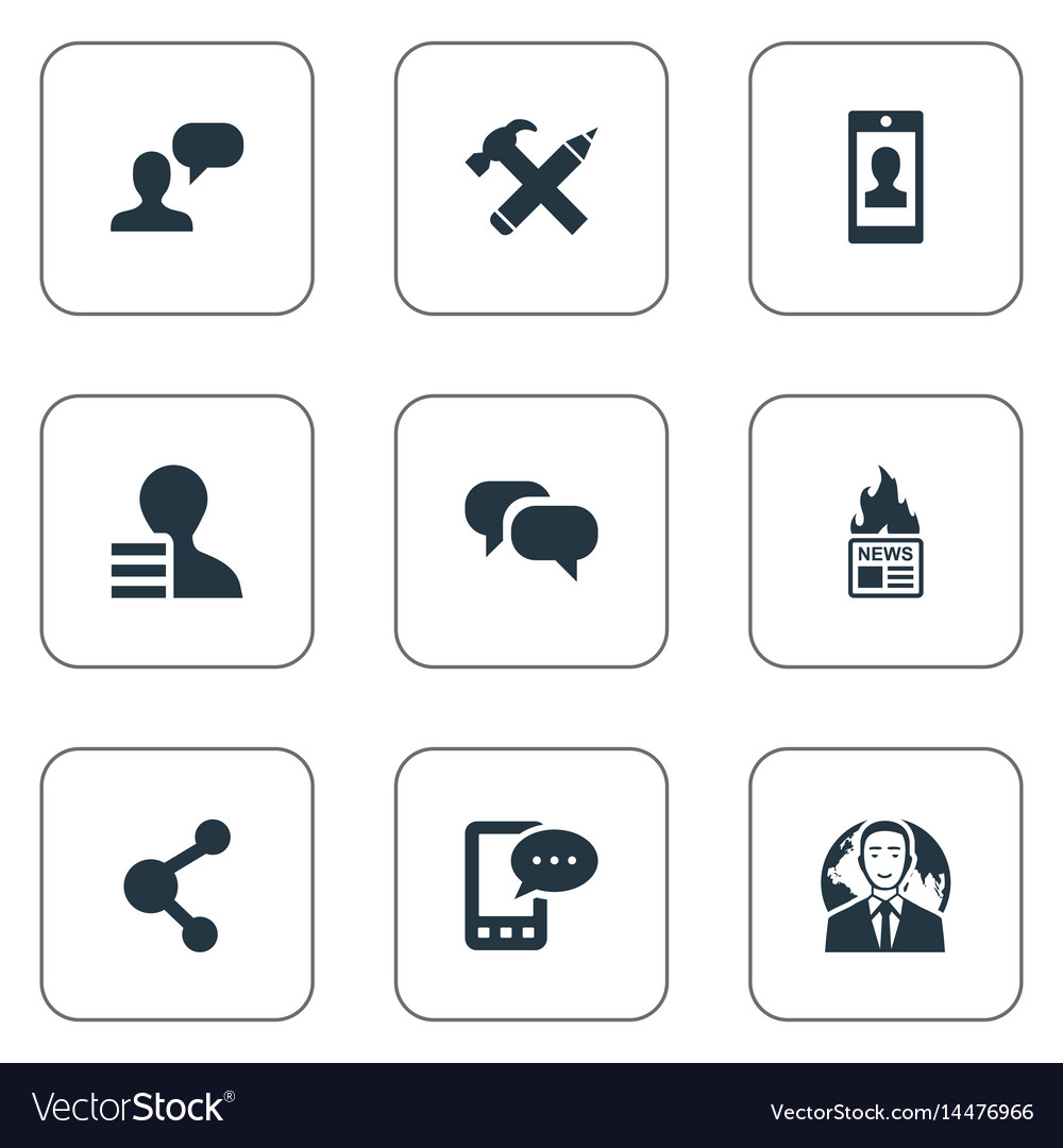 Set of simple user icons