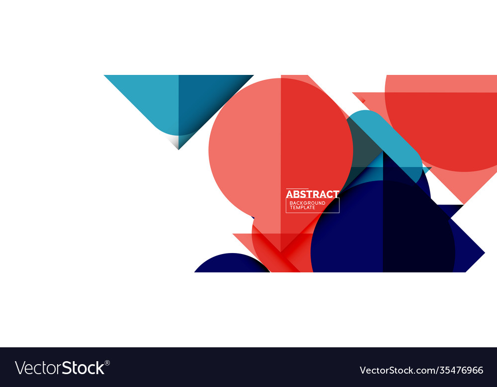 Simple circles and triangles abstract background