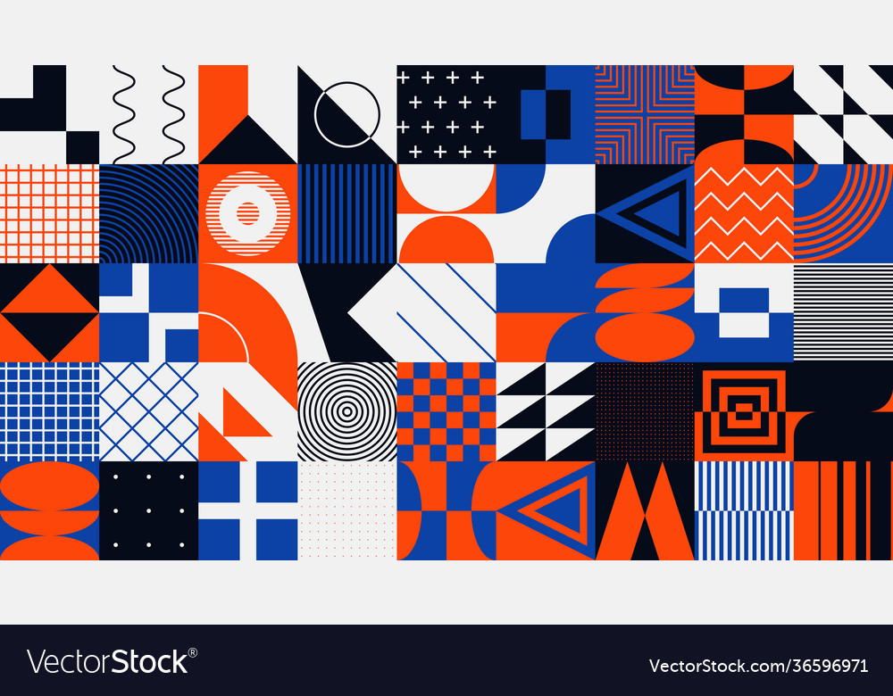 Brutalism design abstract pattern vector image Brutalism design abstract pattern