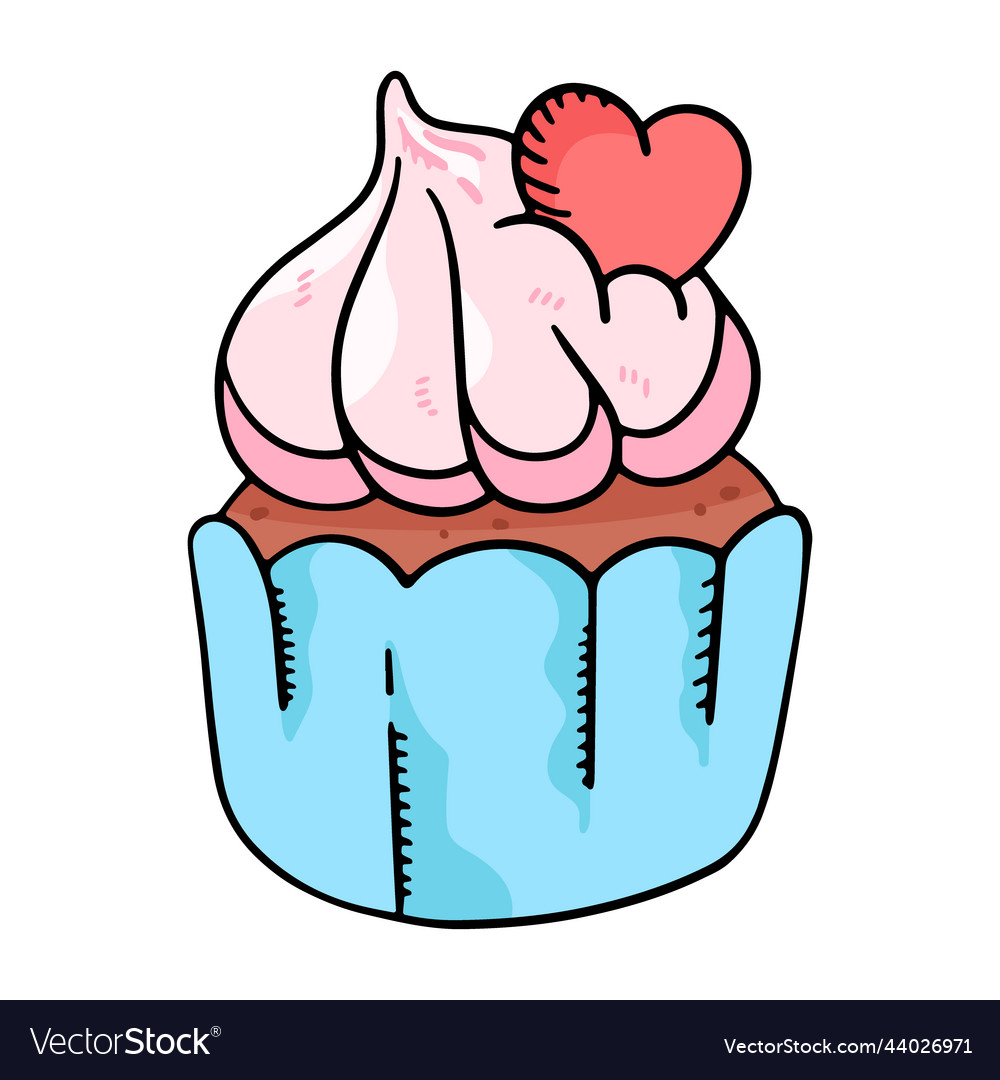 Cartoon cupcake or muffin design element Vector Image Cartoon cupcake or muffin design element Vector Image