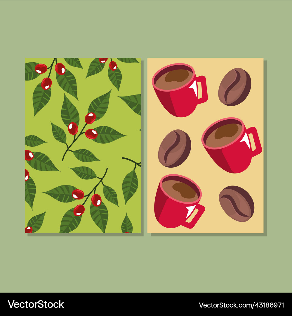 Coffee drinks isometric patterns Royalty Free Vector Image