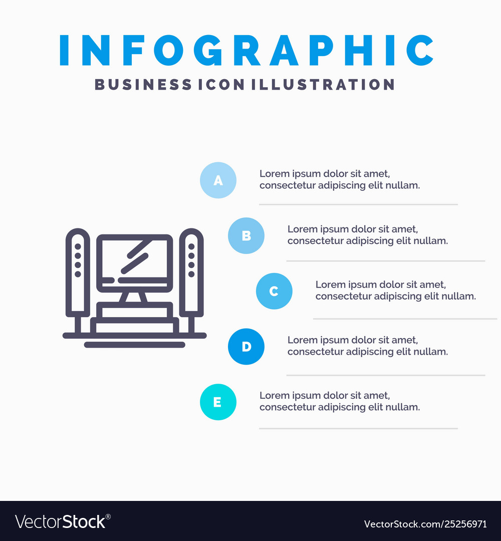 Computer computing server cpu blue infographics vector image Computer computing server cpu blue infographics