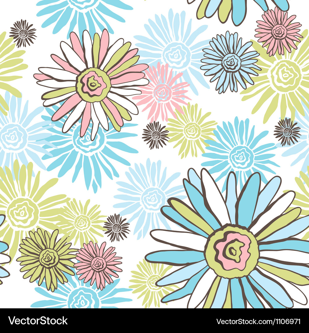 Flower seamless pattern Royalty Free Vector Image