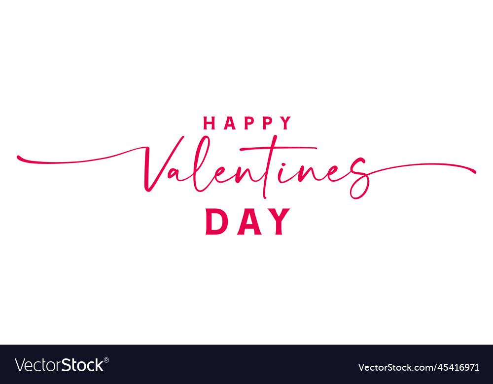 Happy valentines day greetings card with swirl Vector Image