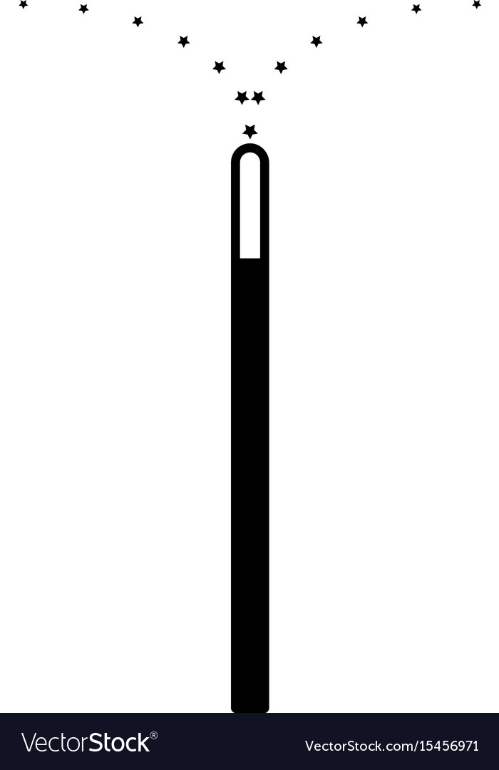 Magic wand the black color icon