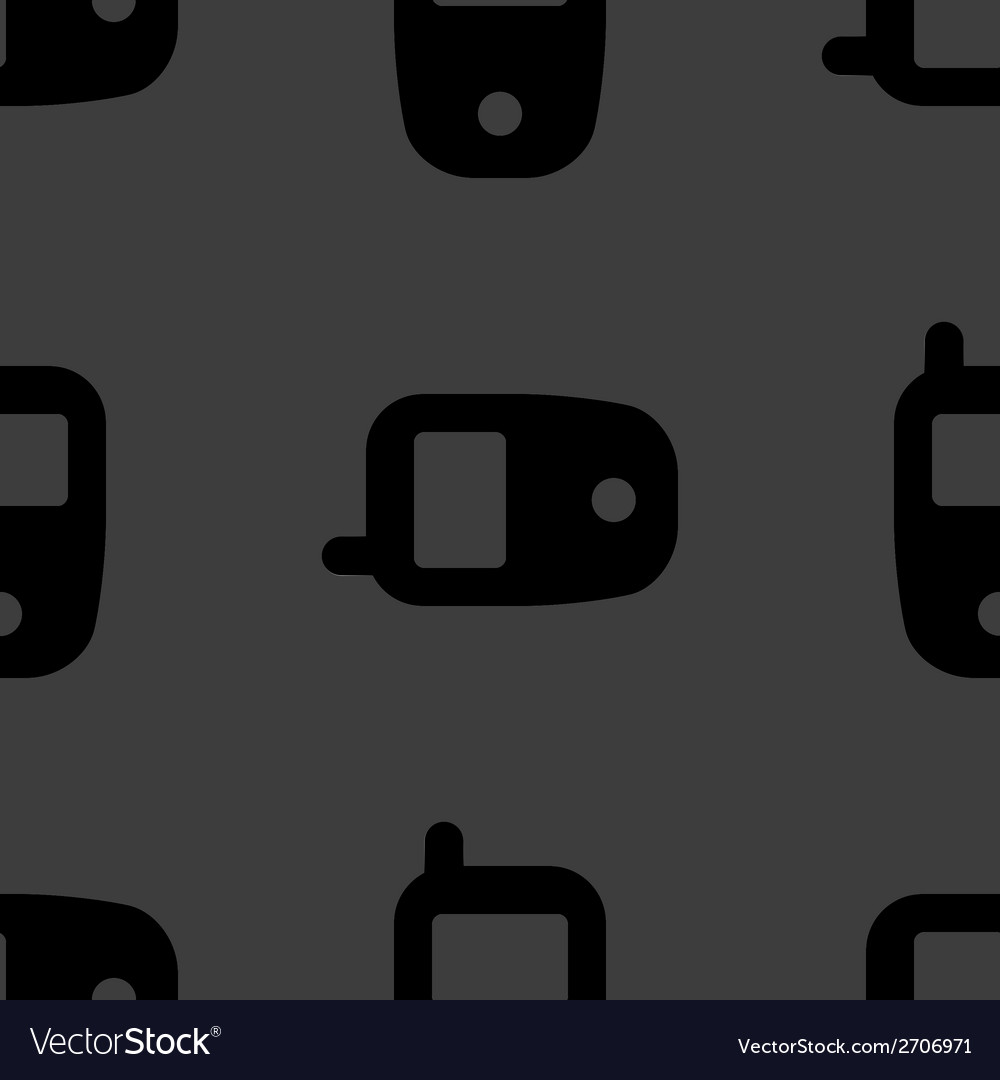 Mobile phone web icon flat design seamless pattern