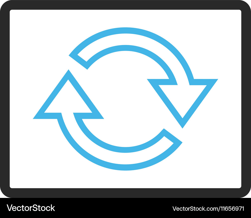 Refresh arrows framed icon Royalty Free Vector Image
