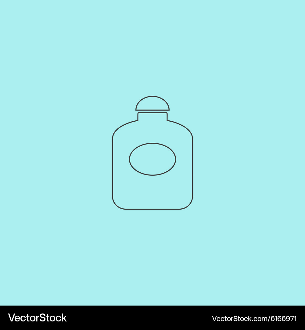 Retro perfume bottle flat Royalty Free Vector Image