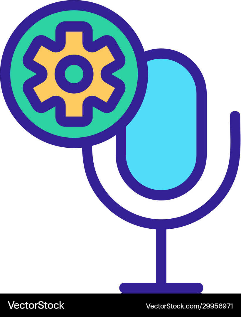 Set up microphone icon isolated Royalty Free Vector Image