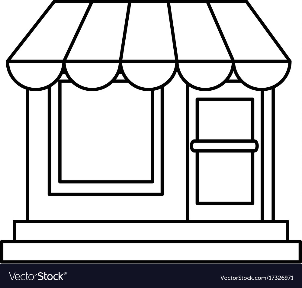 Store building front icon Royalty Free Vector Image