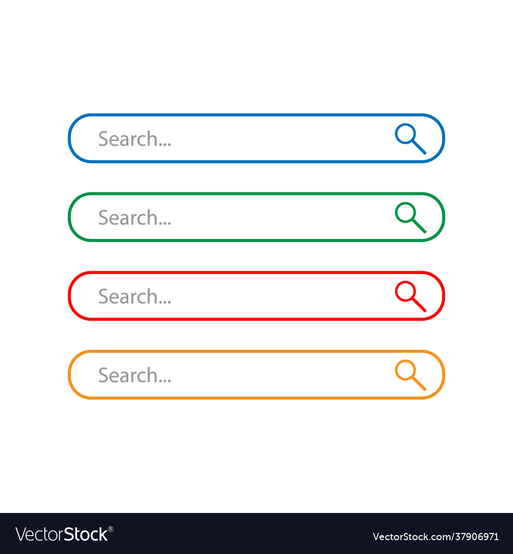 Web search form and button with loupe sign vector image Web search form and button with loupe sign