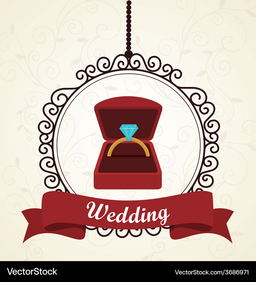 Wedding design over white background Royalty Free Vector
