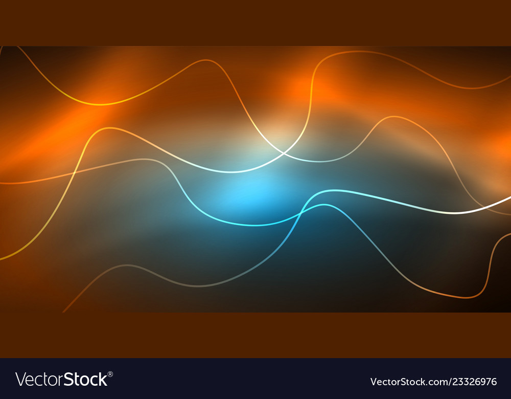 Abstract shiny glowinng color wave design element Vector Image Abstract shiny glowinng color wave design element