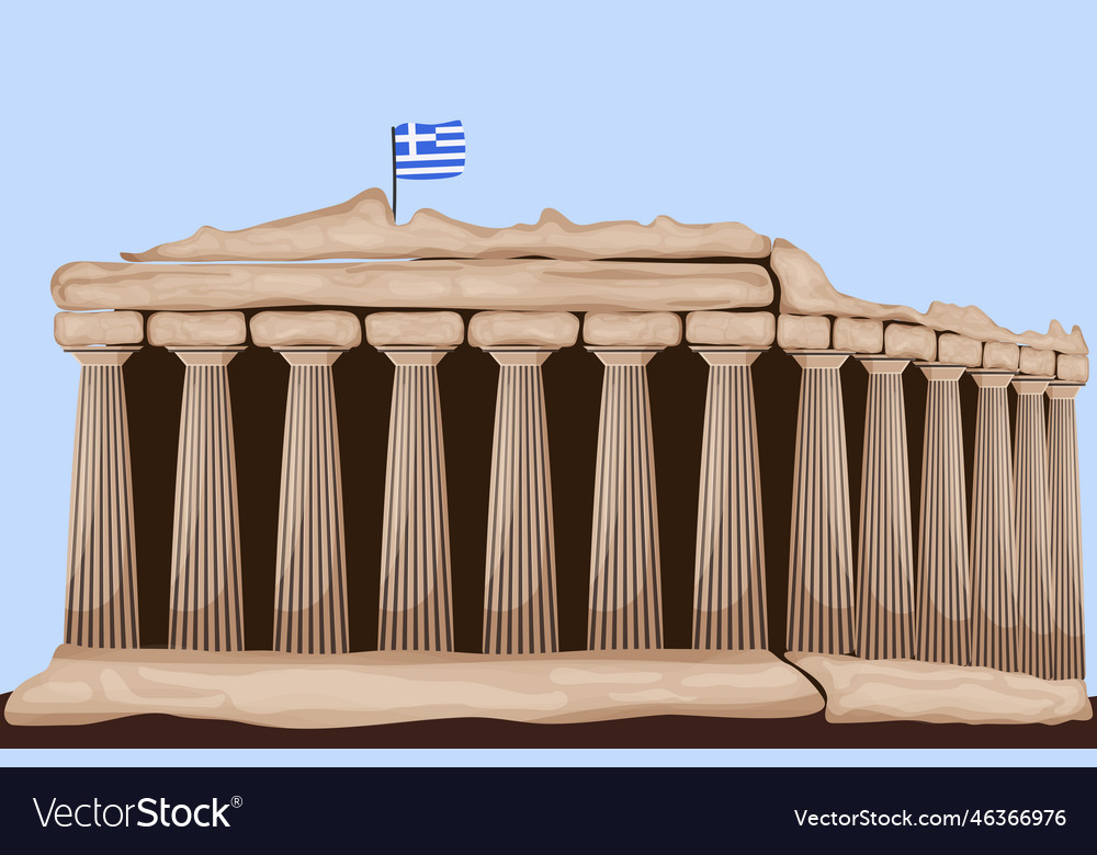 Acropolis of athens greece independence day cele Vector Image