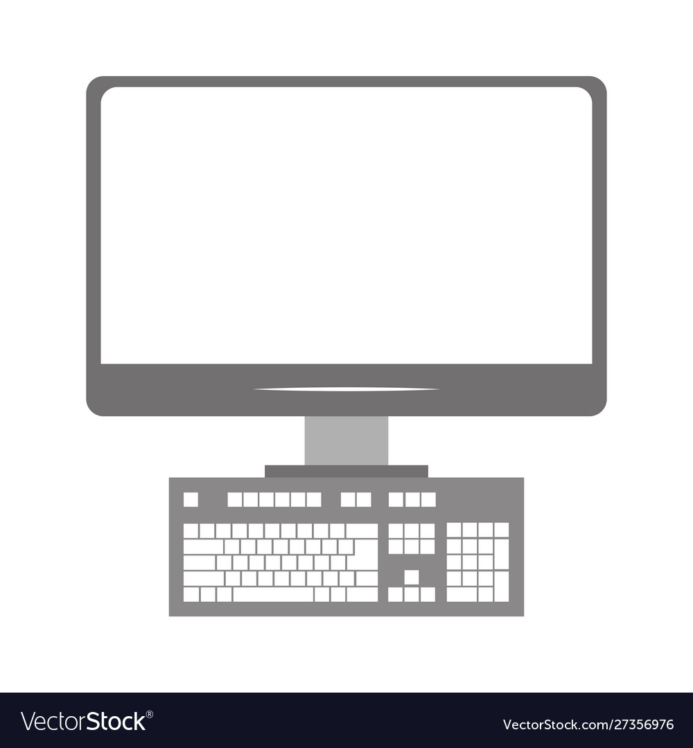 Computer device design vector image Computer device design