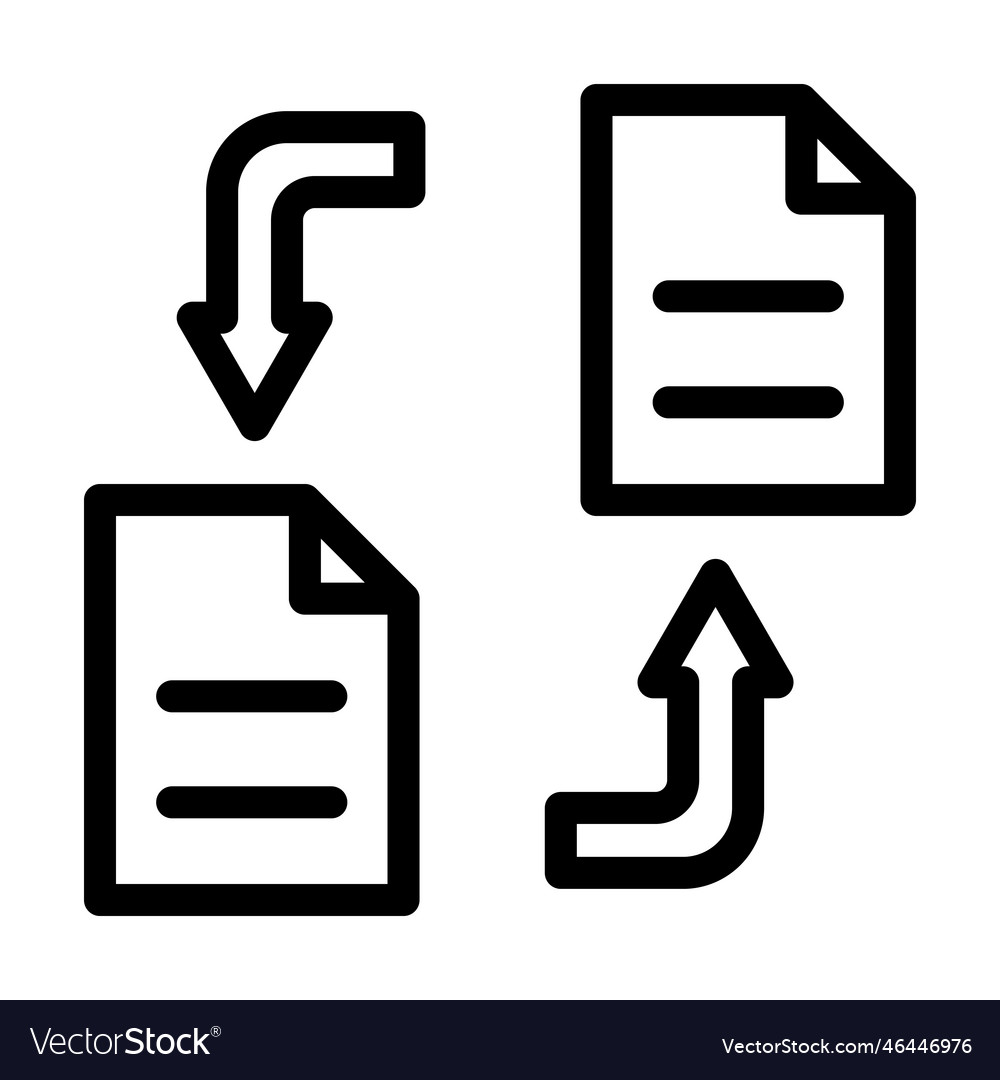 Data transfer thick line icon for personal Vector Image