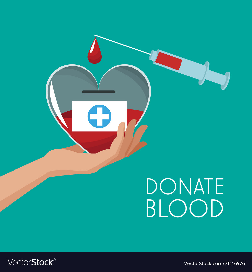 Donate blood campaign Royalty Free Vector Image