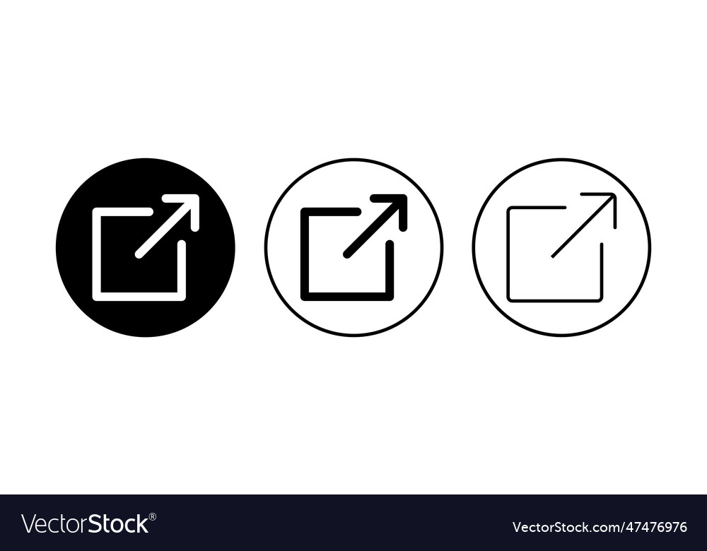 External link icon set hyperlink symbol