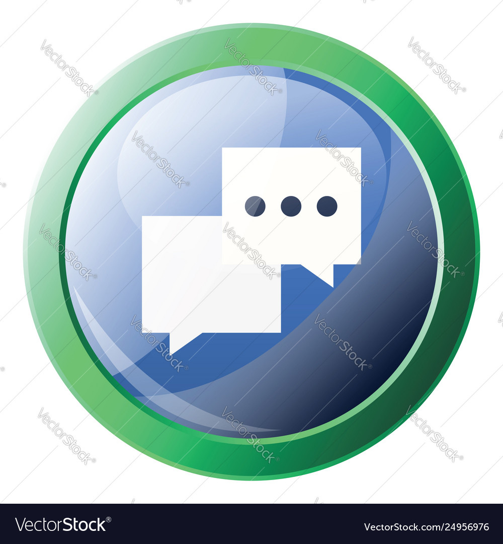 Facebook Chat Round Icon On A White Background Vector Image