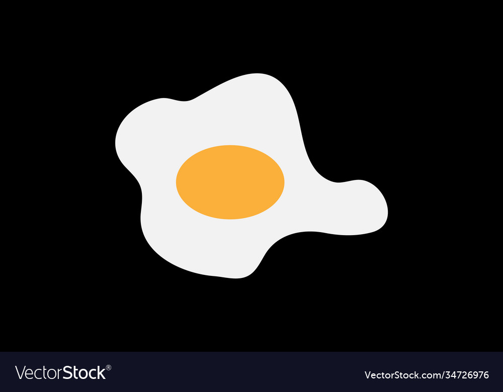 Fried eggs or scrambled eggs with sausage Vector Image