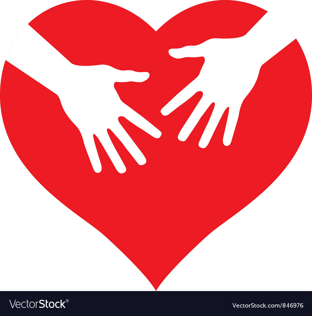 Hands on heart Royalty Free Vector Image - VectorStock