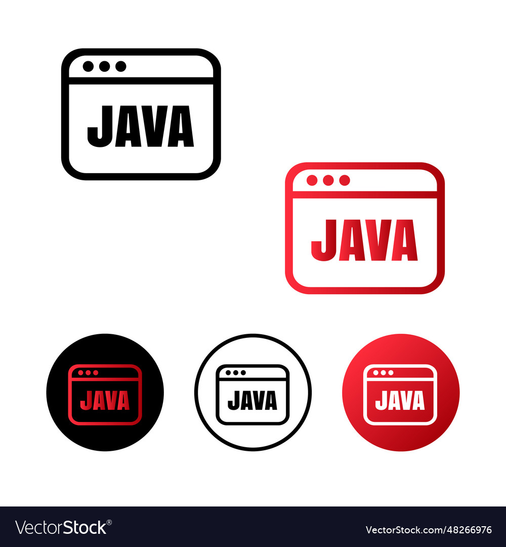 Java code icon vector image Java code icon