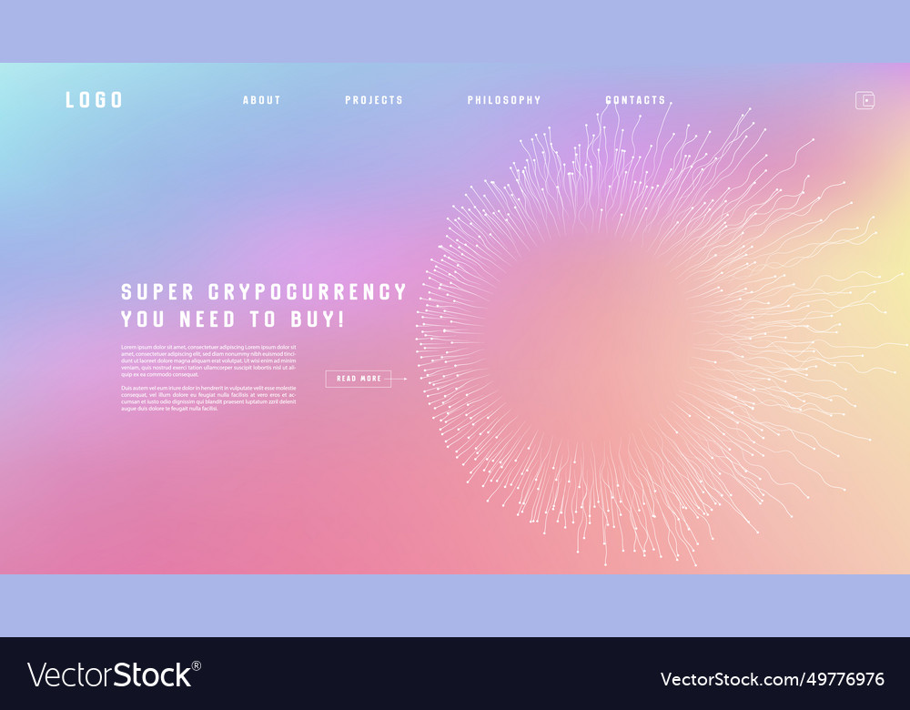 Landing page abstract design with expansion vector image Landing page abstract design with expansion