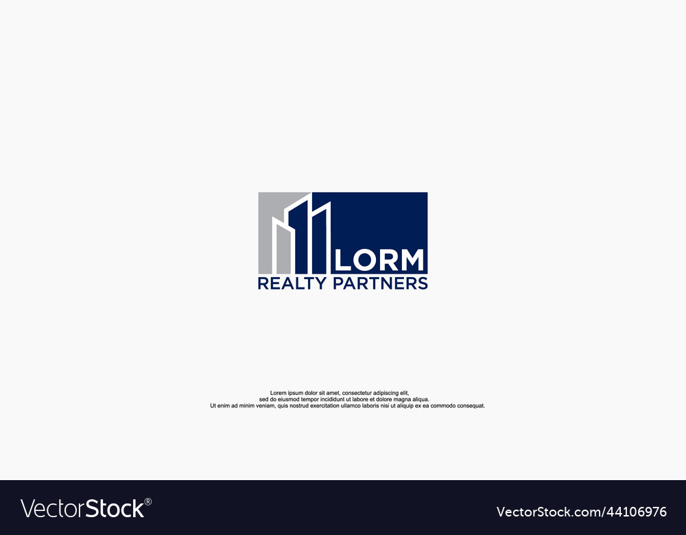 Logo graphic of real estate partners Royalty Free Vector