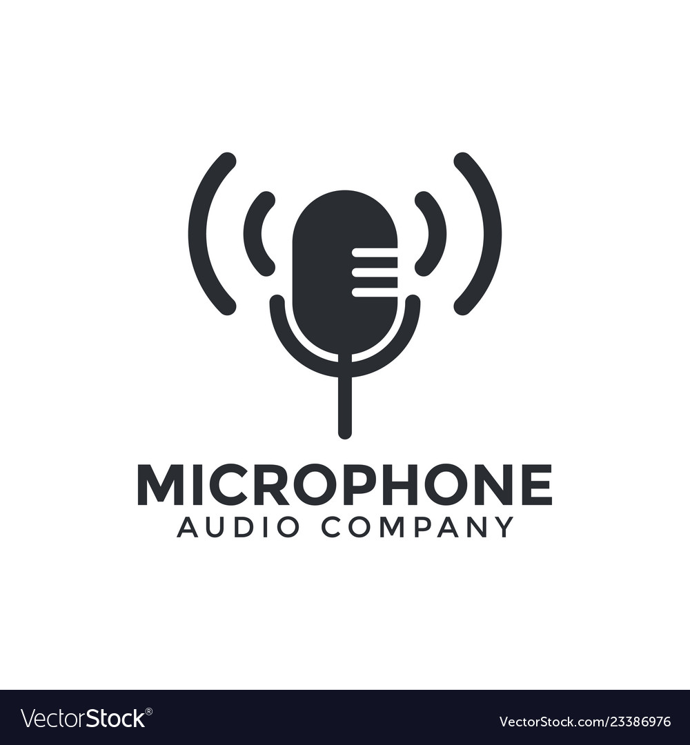 Microphone icon graphic design template Royalty Free Vector