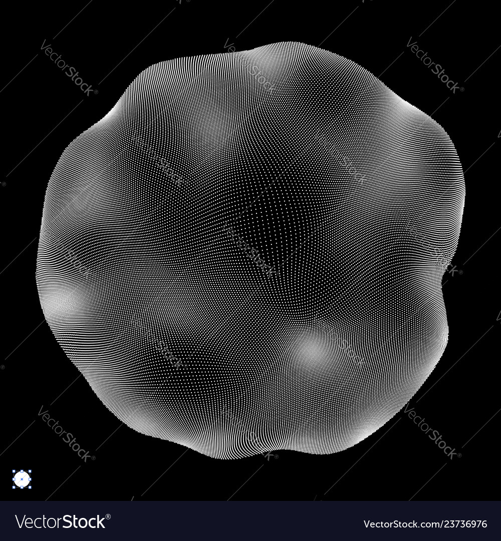 Sphere consisting of points global digital grid vector image Sphere consisting of points global digital grid