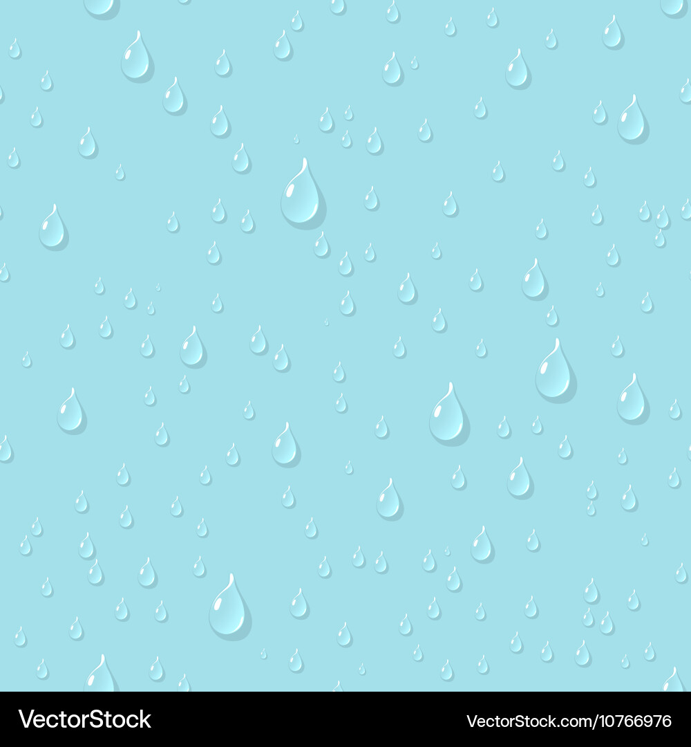 Water transparent drops seamless pattern Vector Image
