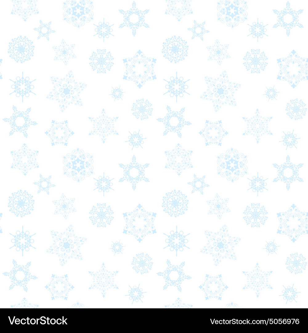 Winter pattern with blue snowflakes Royalty Free Vector