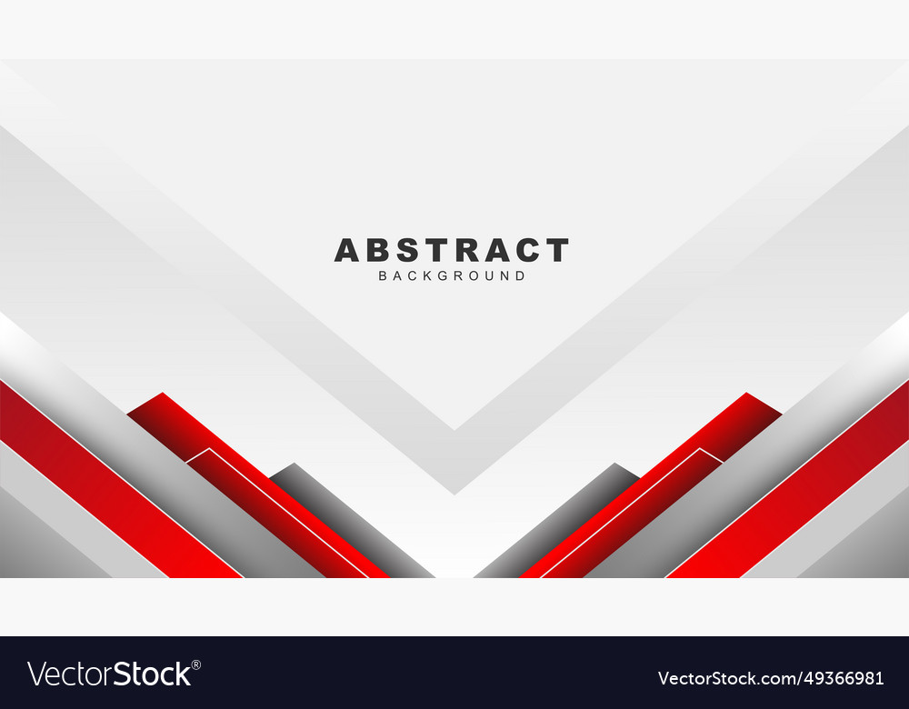 Abstract template red and gray curve on white vector image Abstract template red and gray curve on white