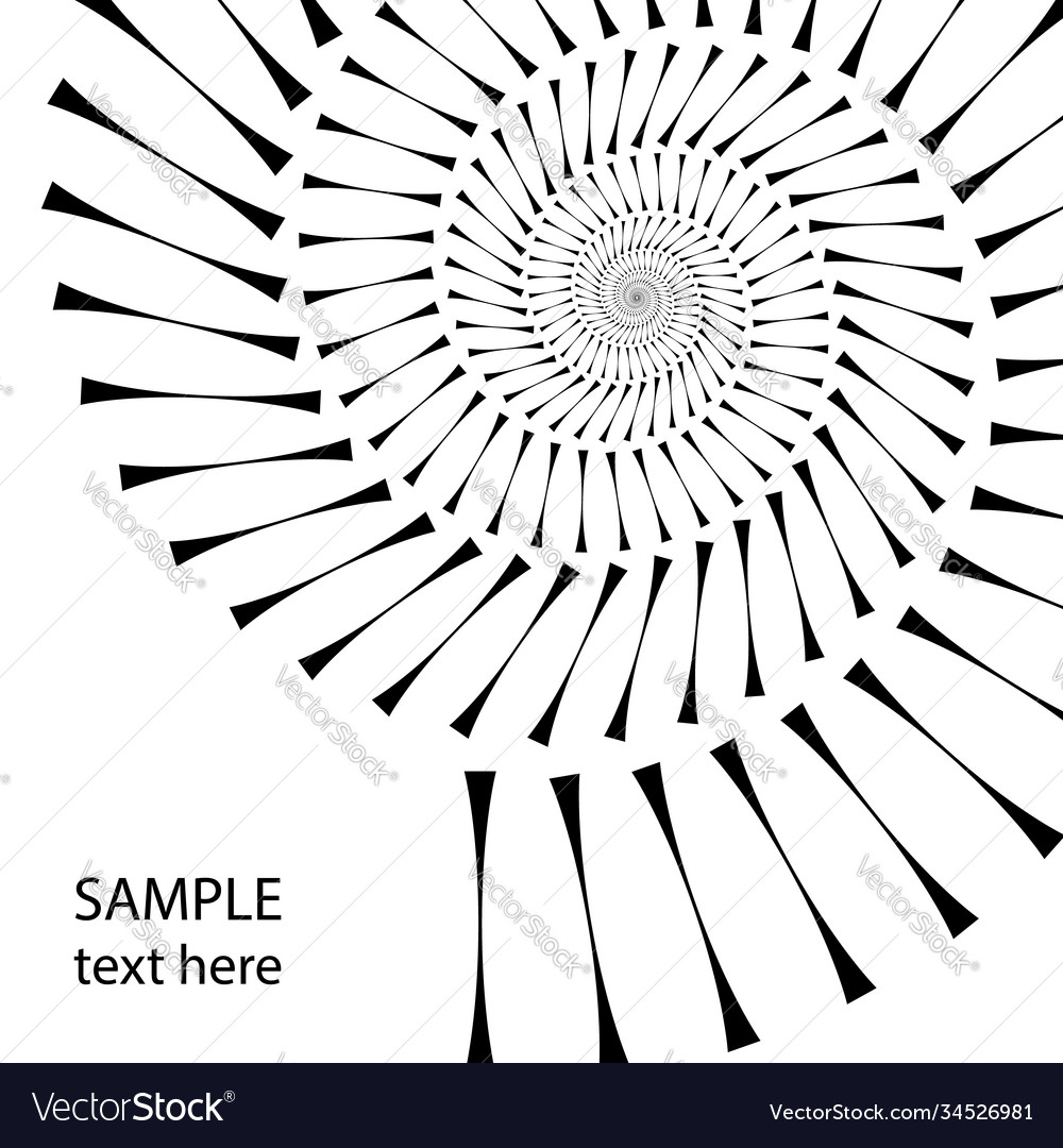 Black radial lines in spiral form