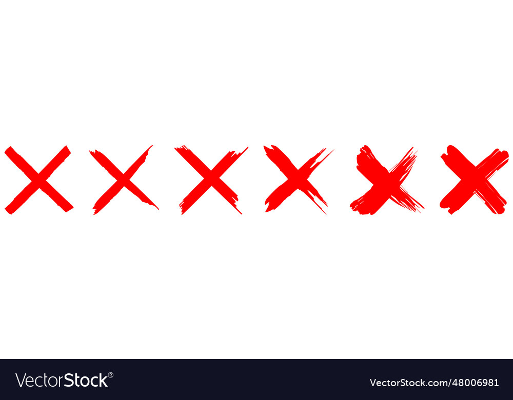 Markieren und x-Set-Symbol einfache Web-Tasten vector image Markieren und x-Set-Symbol einfache Web-Tasten