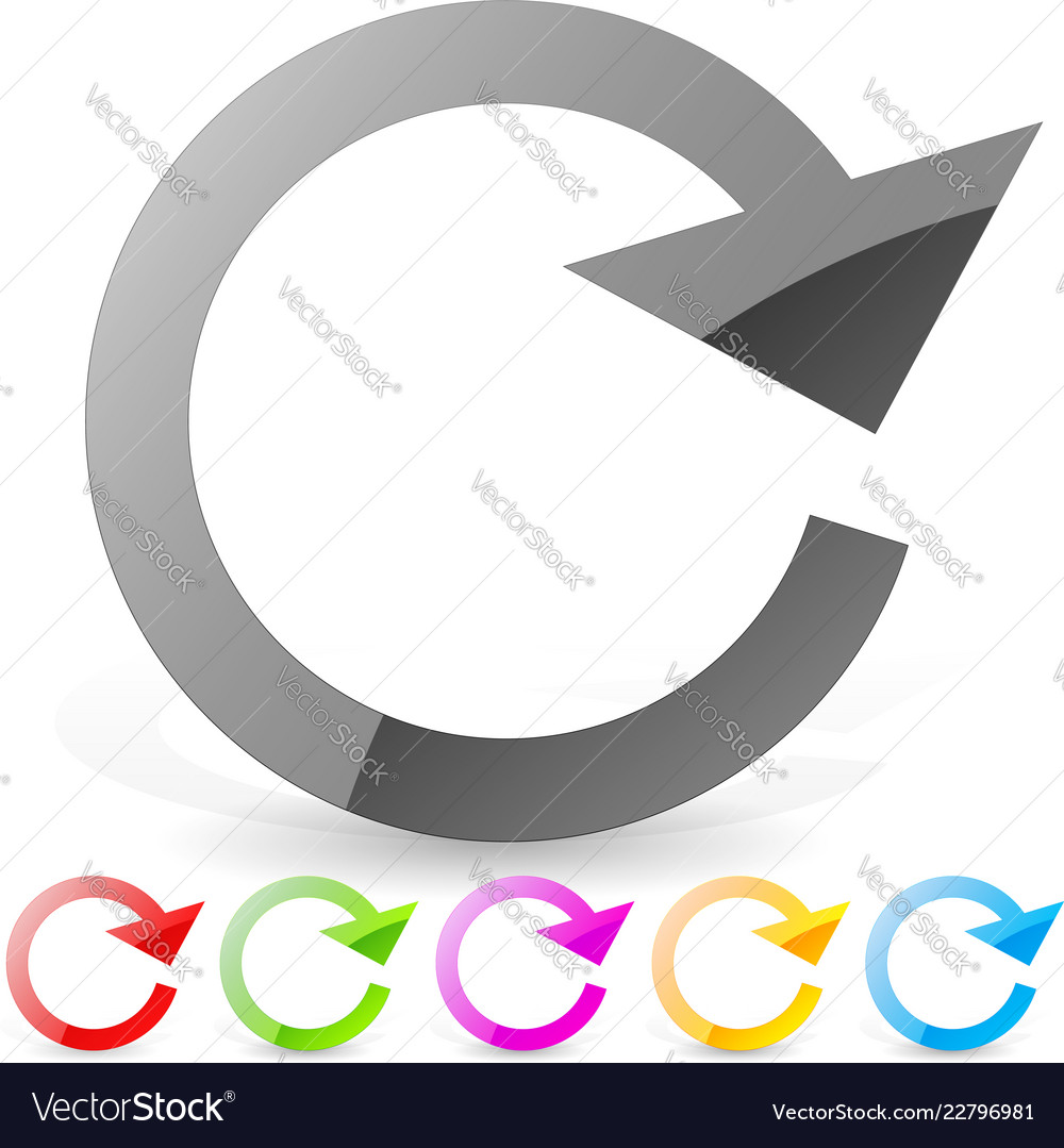 Circle arrow clockwise circular for repeat vector image Circle arrow clockwise circular for repeat