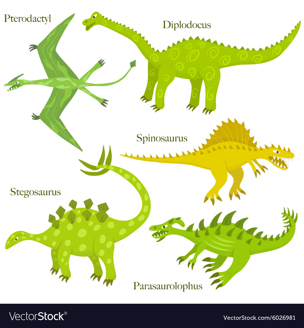 Colorful Cartoon Dinosaur Collection