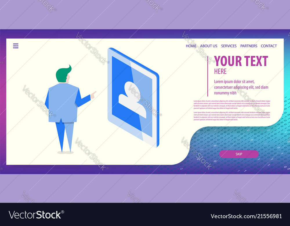 Data connection isometric technology Vector Image Data connection isometric technology