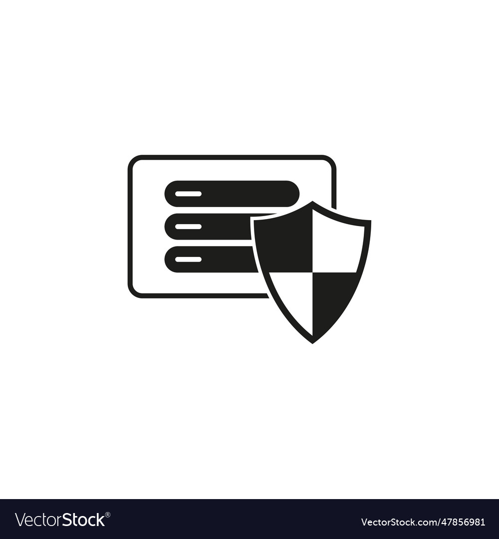 Database shield flat icon