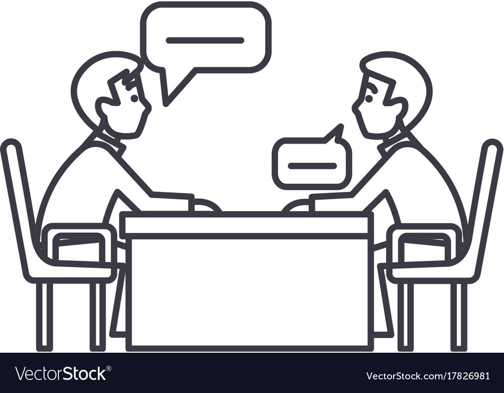 Discussion of two partnersinterviewquestioning
