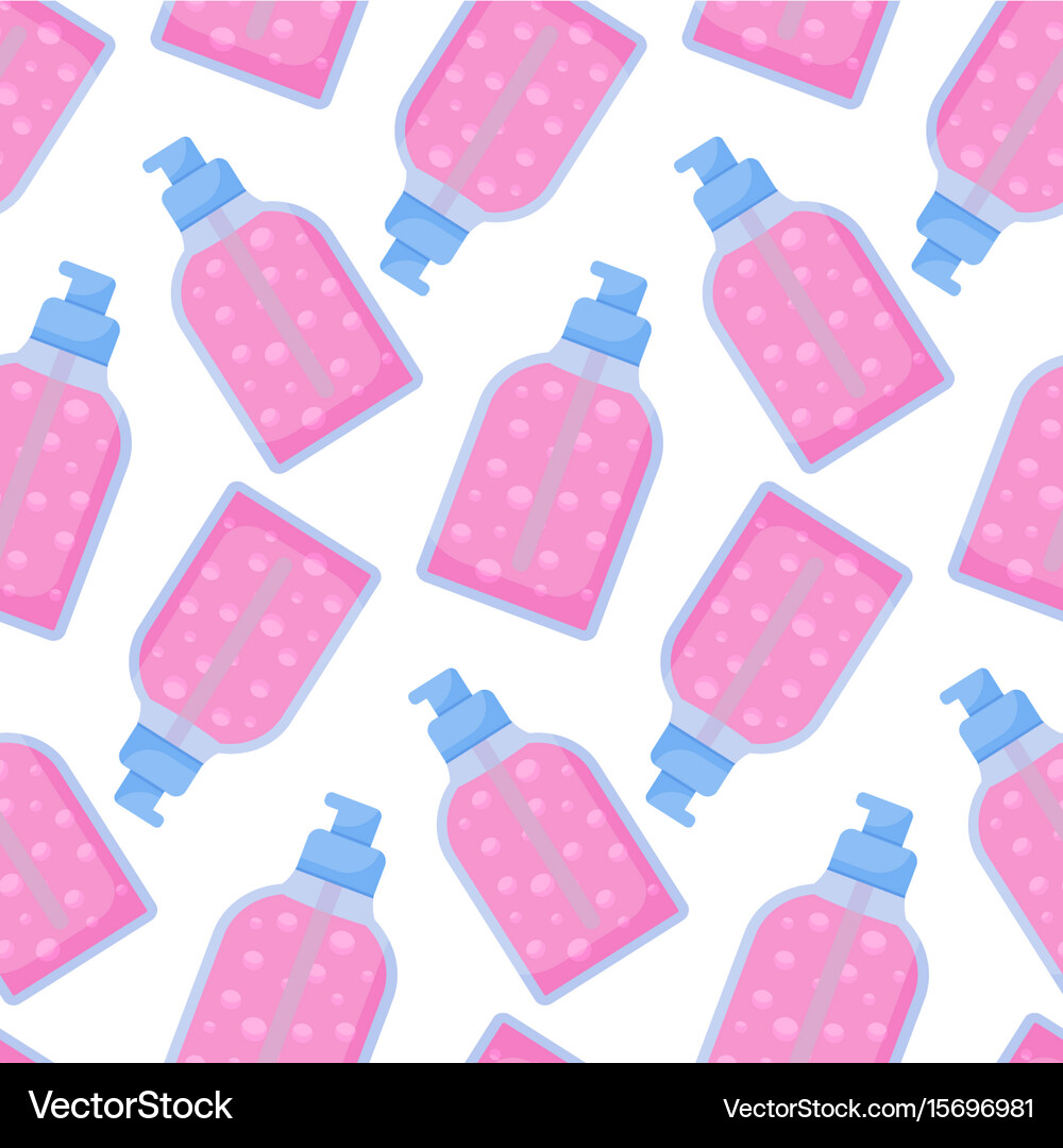 Dispenser bottle seamless pattern Royalty Free Vector Image